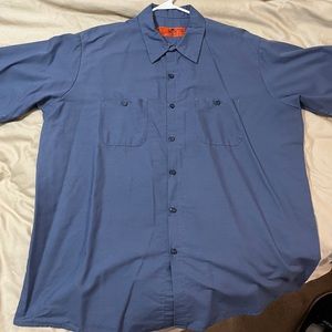 Red Kap button down, collared, short sleeve work shirt